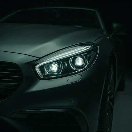Dark luxury vehicle detail